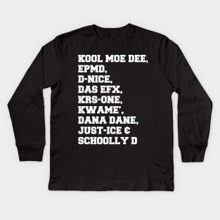 Old School Hip Hop Artist Who Changed the Game Kids Long Sleeve T-Shirt